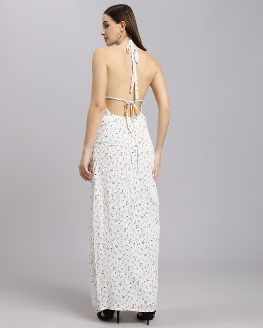 Crepe Halterneck Dress