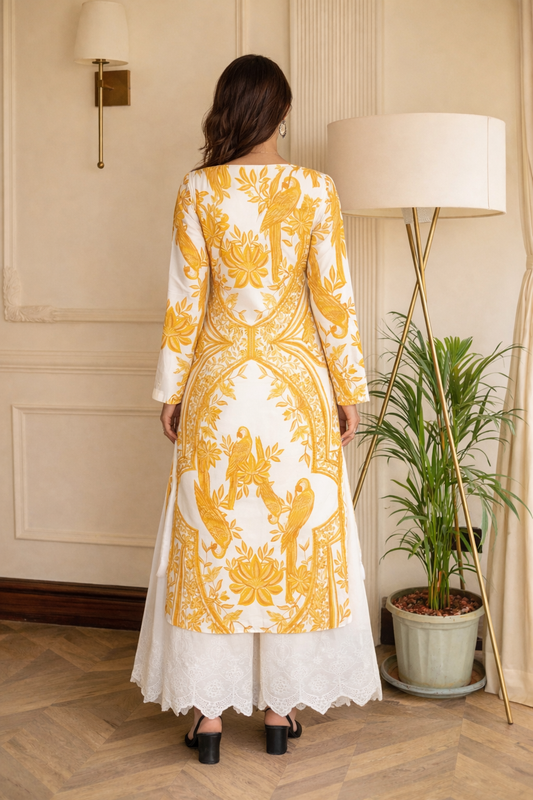 AARSI Elegant Mustard Full Sleeve Kurti