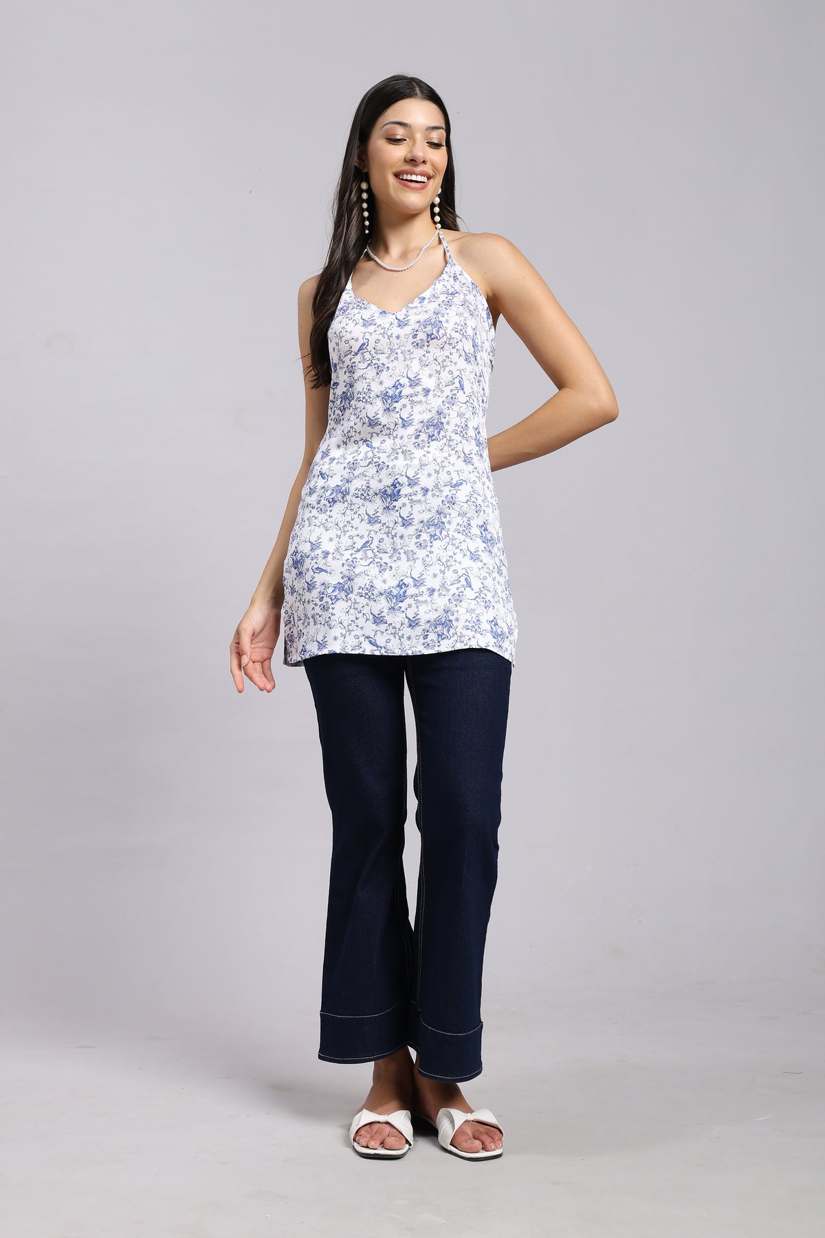 AARSI Meher Toile Halter Corset Kurti