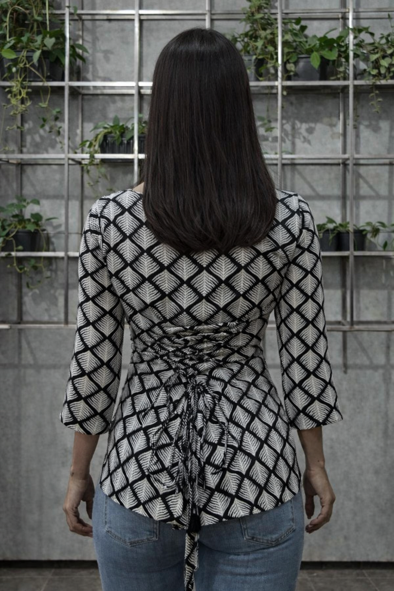 Aarsi Purnima  Lace-Up Convertible Tunic