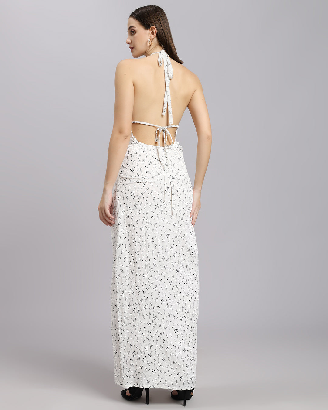 Crepe Halterneck Dress