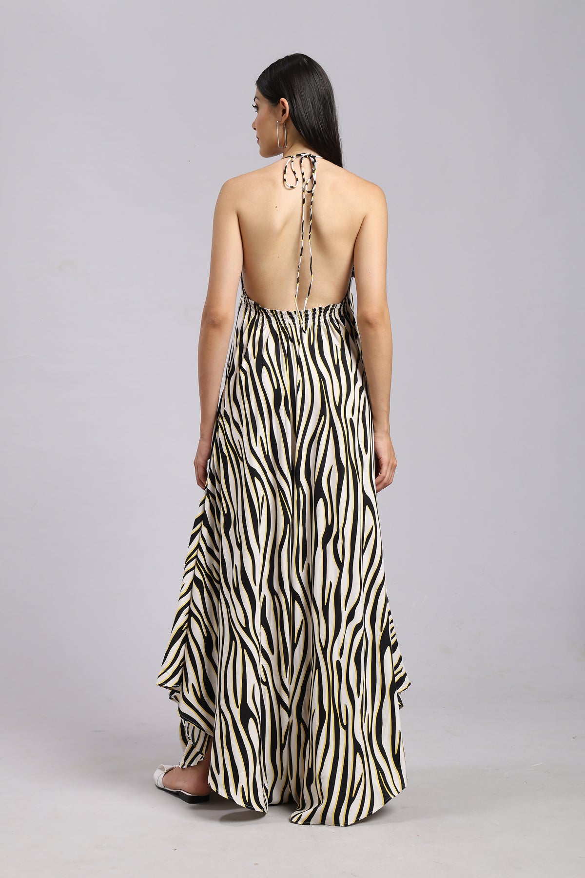 Savanna Waves Strapless Maxi Dress
