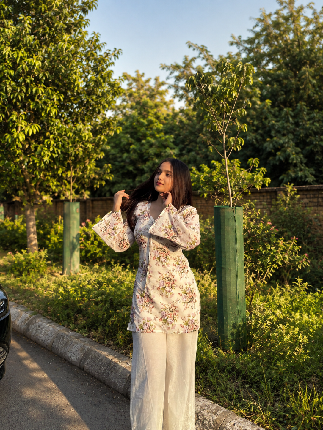 AARSI Daisy Front Tie Kurti