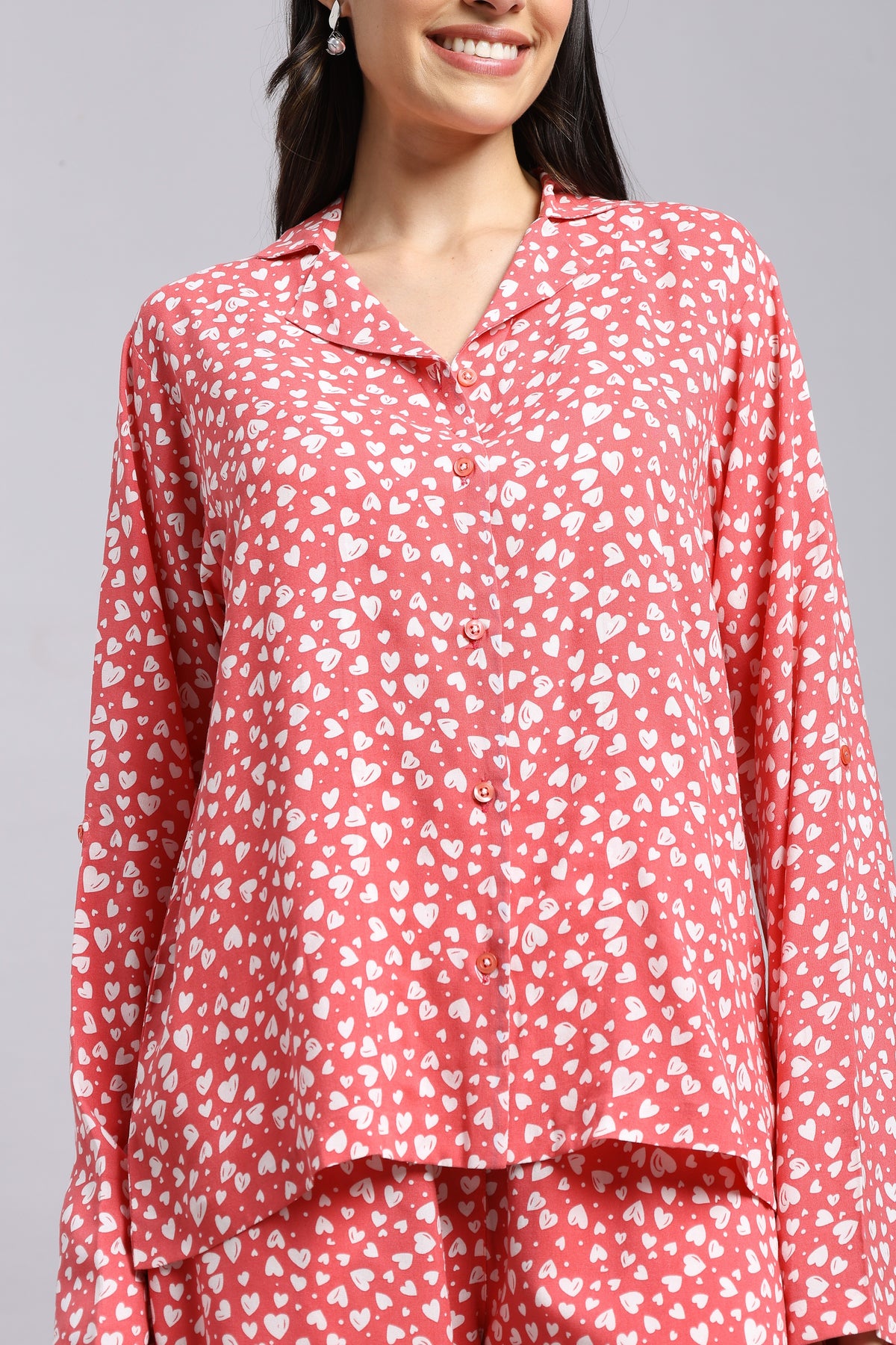 Blush Soft Heart Lounge Pyjama Set