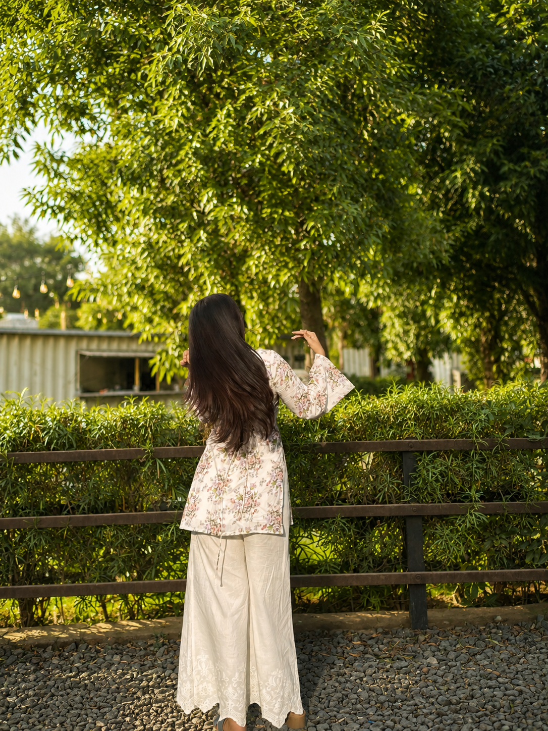 AARSI Daisy Front Tie Kurti