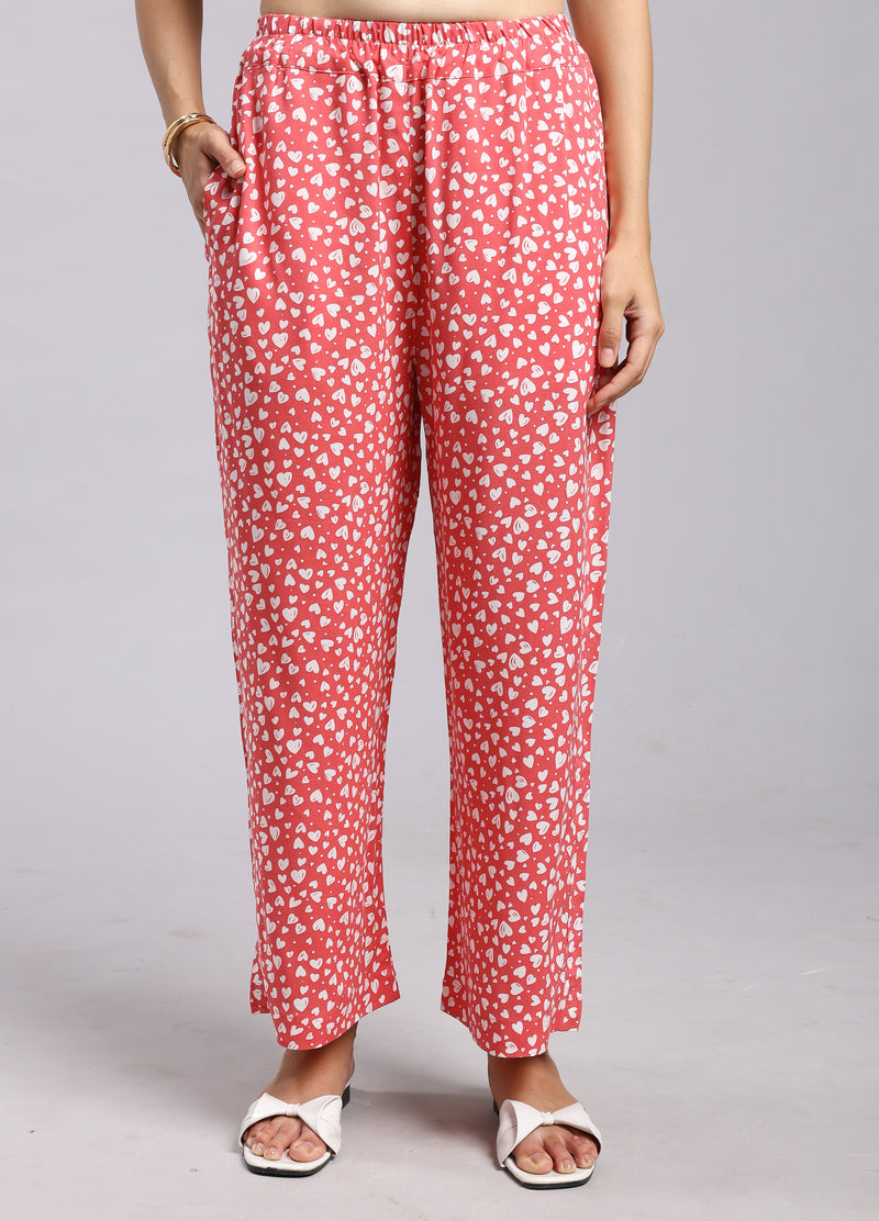 Blush Soft Heart Lounge Pyjama Set