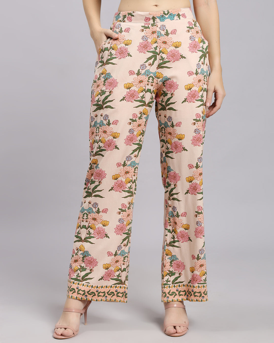 Ivory Printed Set Floral Abstract Design & Matching Pant
