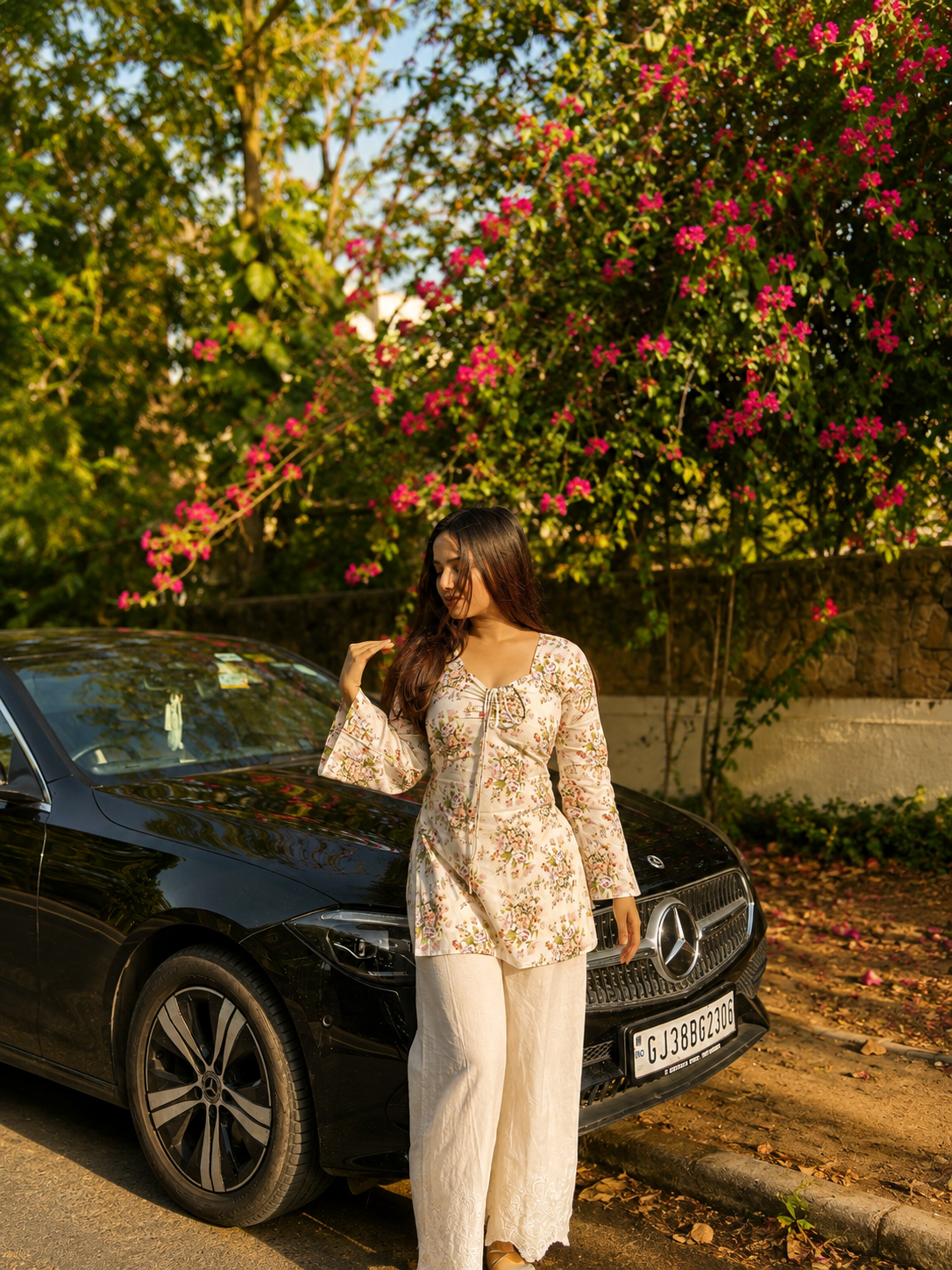 AARSI Daisy Front Tie Kurti
