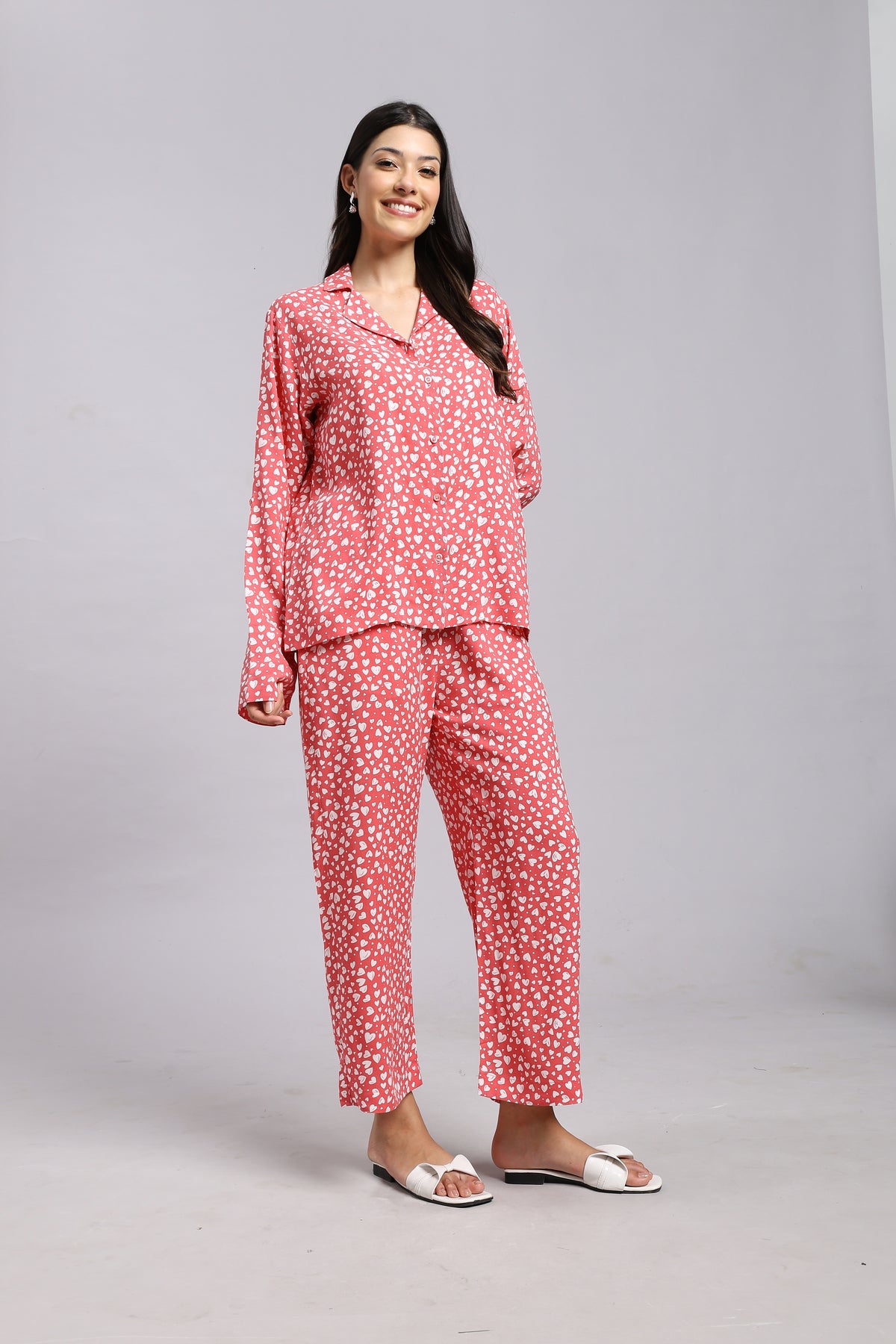 Blush Soft Heart Lounge Pyjama Set