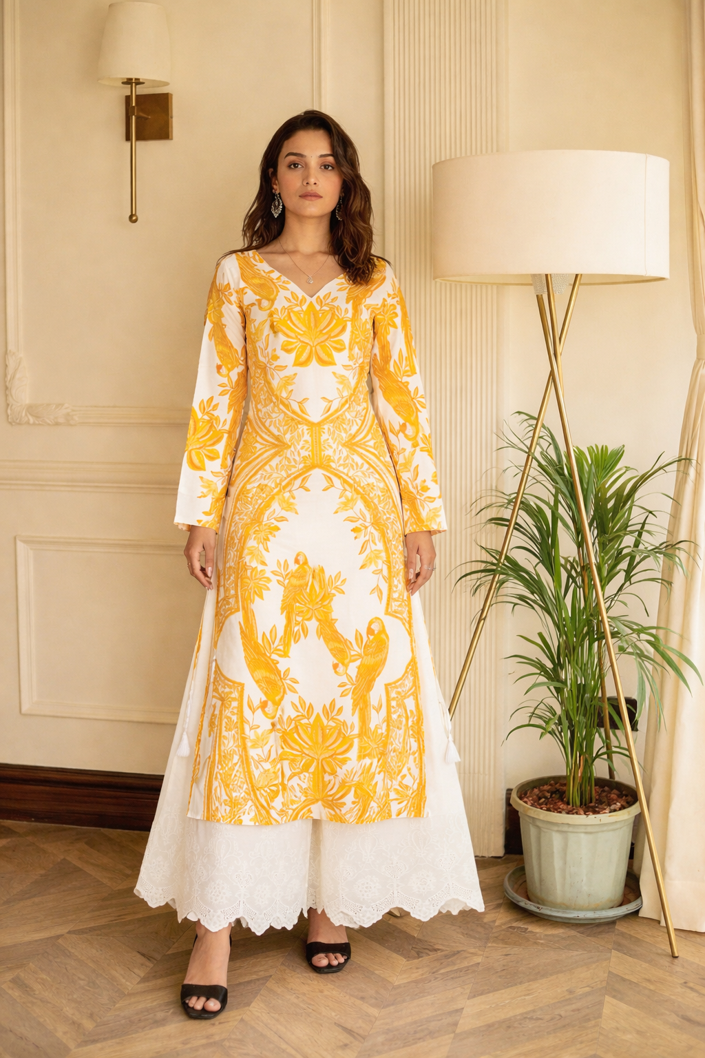 AARSI Elegant Mustard Full Sleeve Kurti