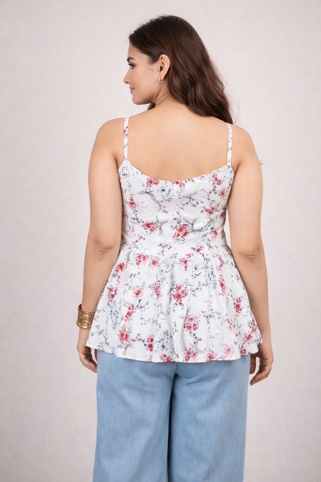 AARSI Meher Blush Garden Peplum Kurti
