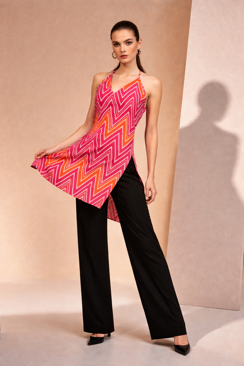 AARSI Siya Chevron Halter Kurti