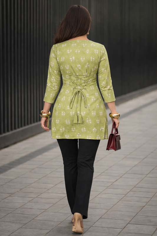 AARSI Anika Meadow Mist Kurti