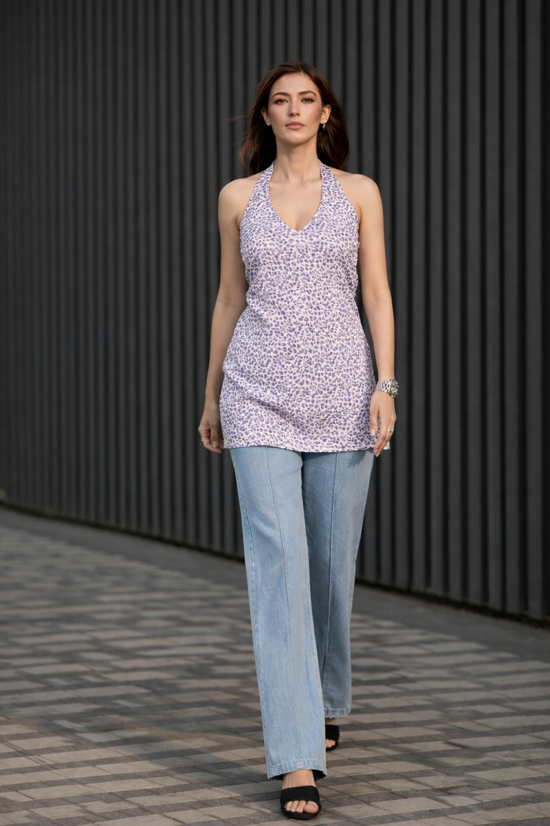AARSI Ira Lavender Halter Tunic