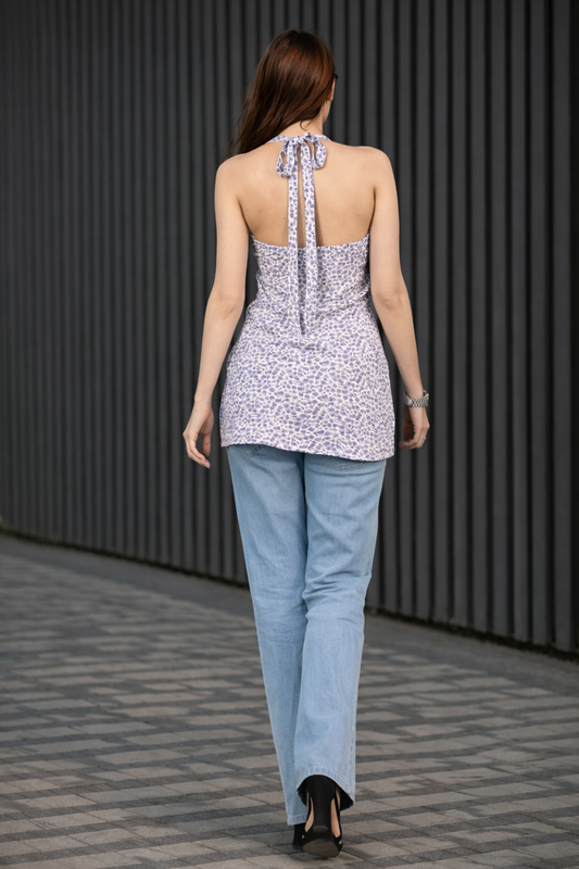 AARSI Ira Lavender Halter Tunic
