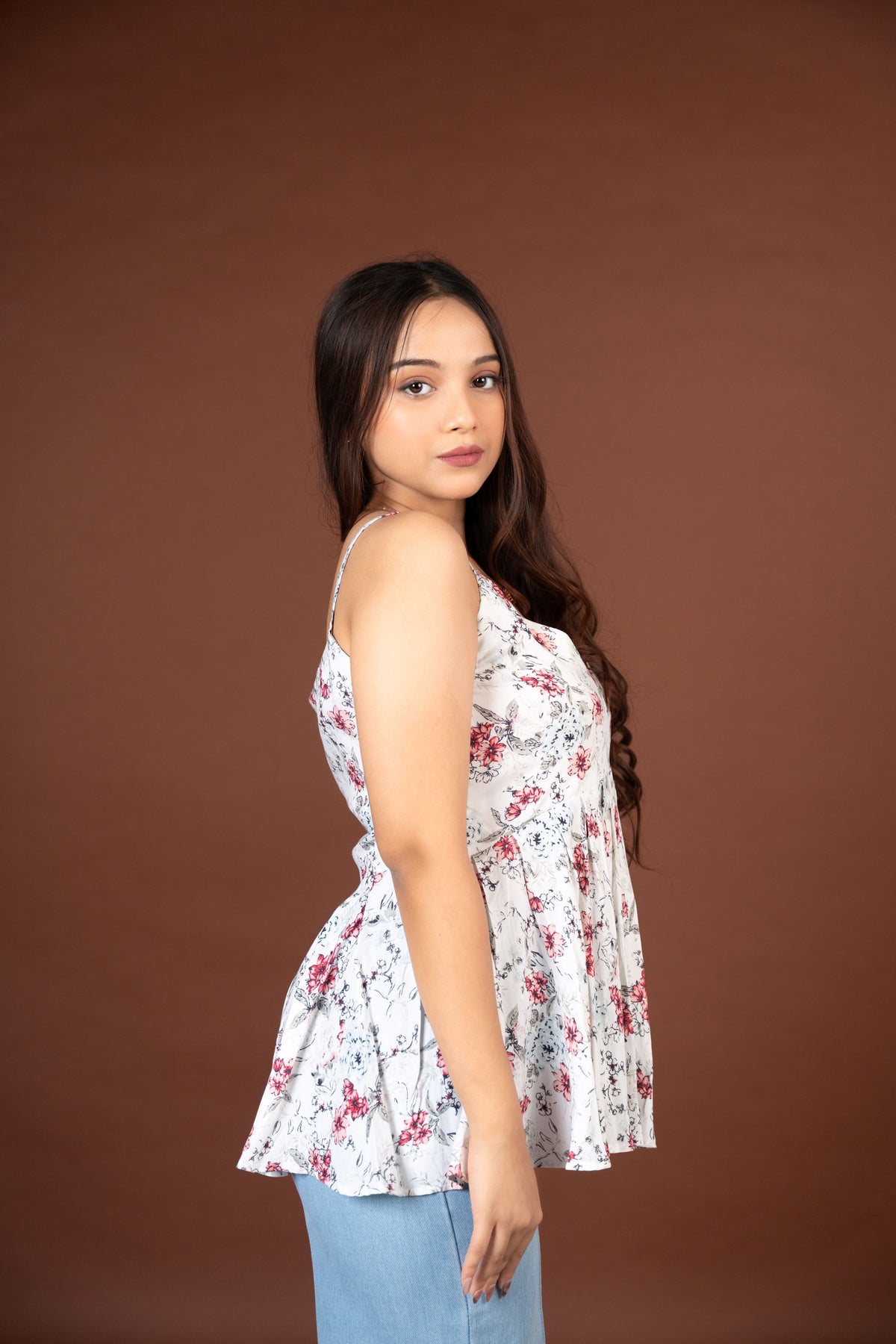 AARSI Meher Blush Garden Peplum Kurti