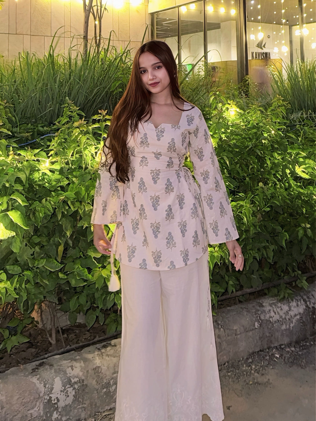 AARSI Ira Moonlit Meadow Side-Tie Kurti