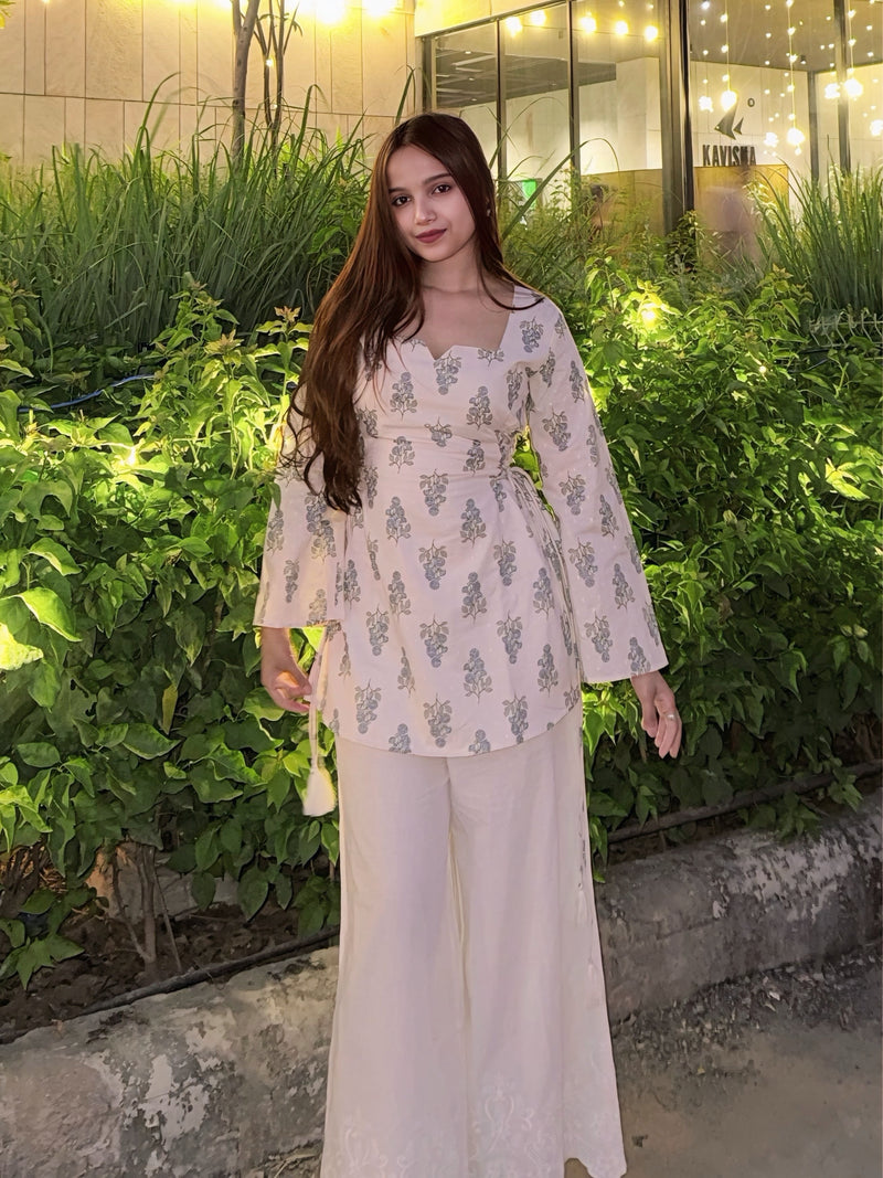 AARSI Ira Moonlit Meadow Side-Tie Kurti