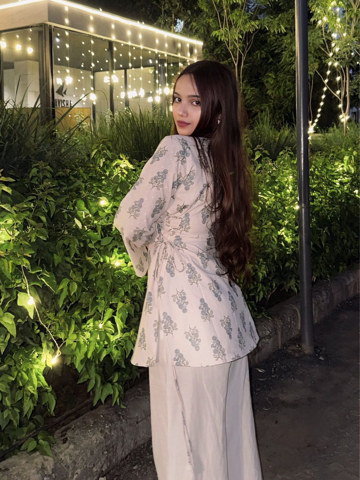 AARSI Ira Moonlit Meadow Side-Tie Kurti