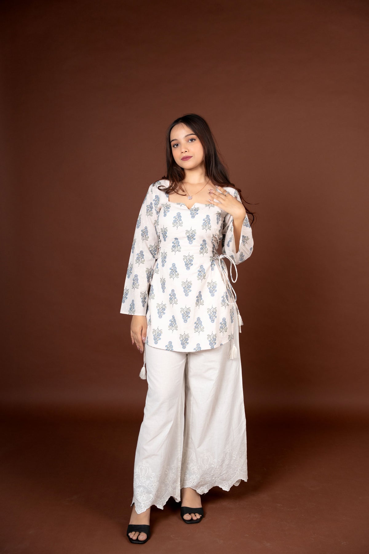 AARSI Ira Moonlit Meadow Side-Tie Kurti