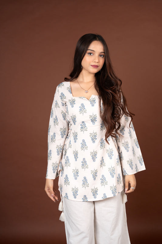 AARSI Ira Moonlit Meadow Side-Tie Kurti