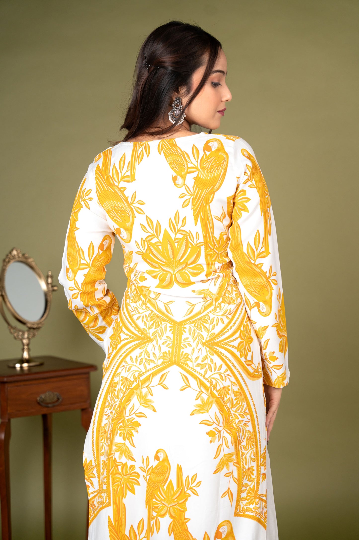 AARSI Elegant Mustard Full Sleeve Kurti
