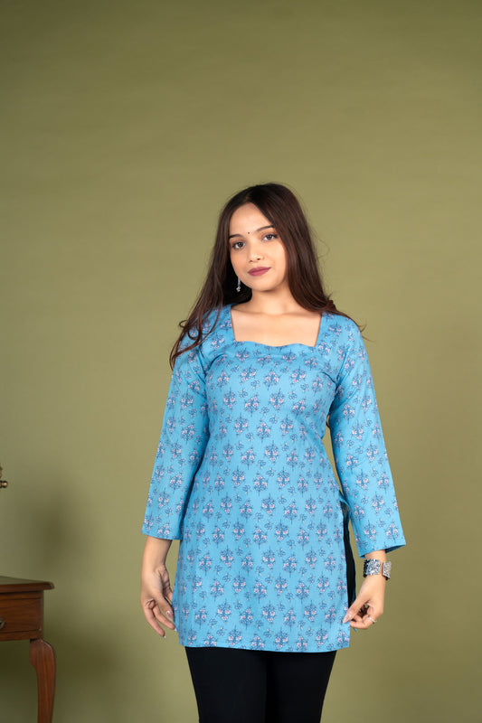 AARSI Neelima blue corset kurti