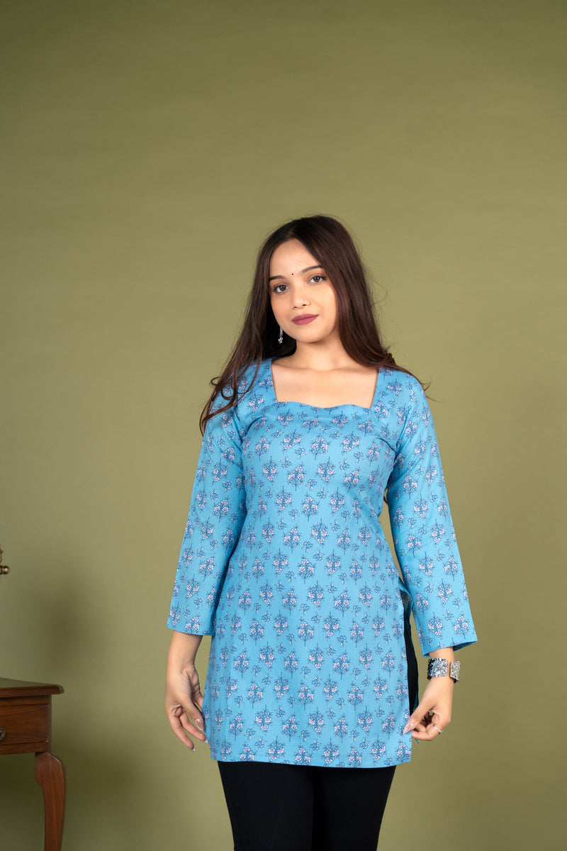 AARSI Neelima blue corset kurti