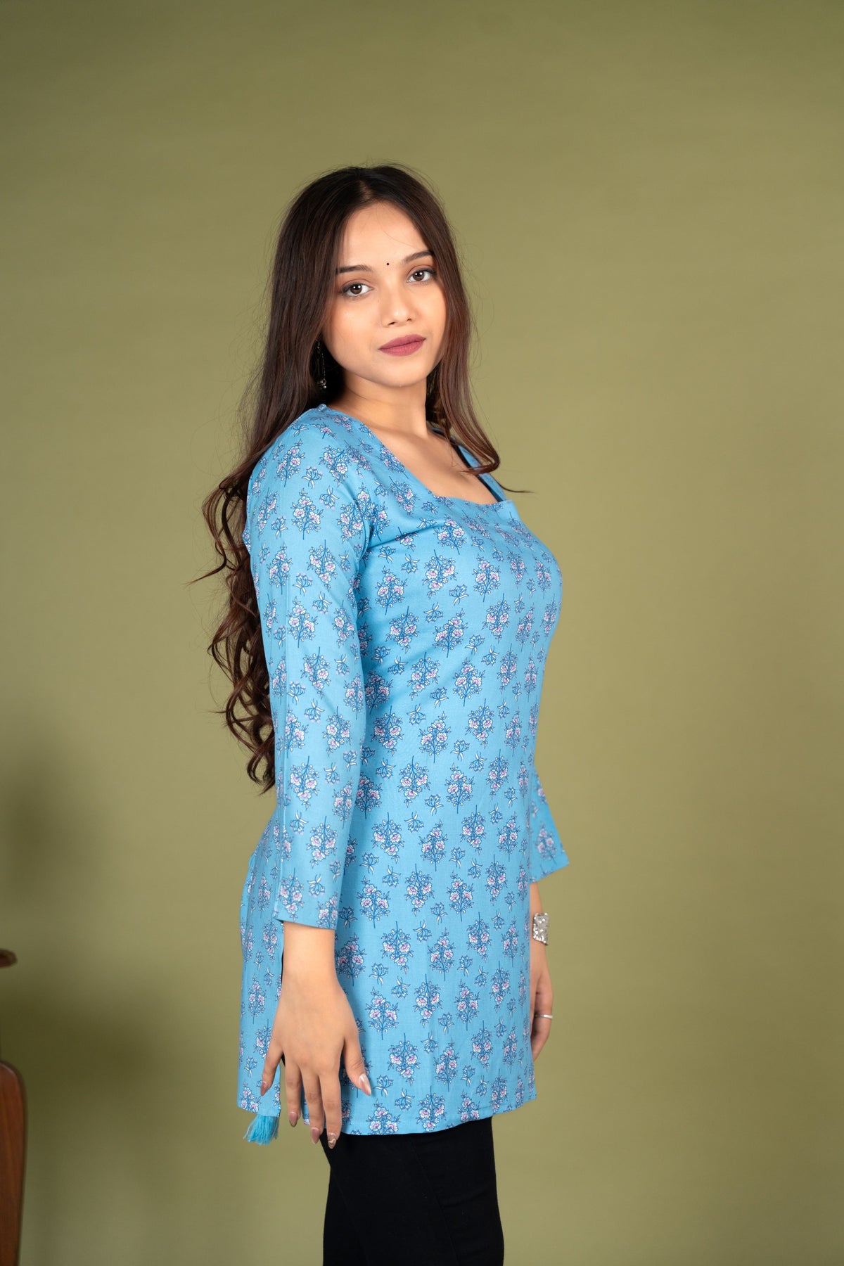 AARSI Neelima blue corset kurti