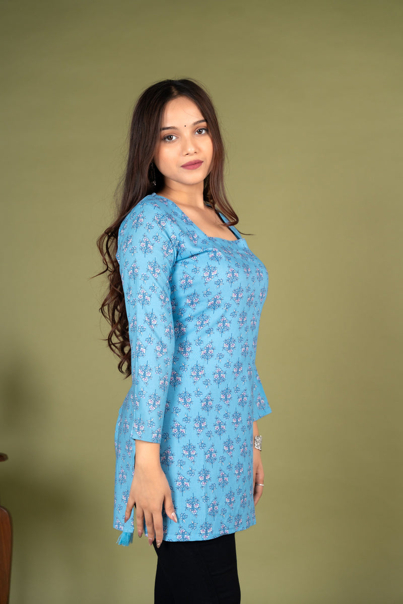 AARSI Neelima blue corset kurti