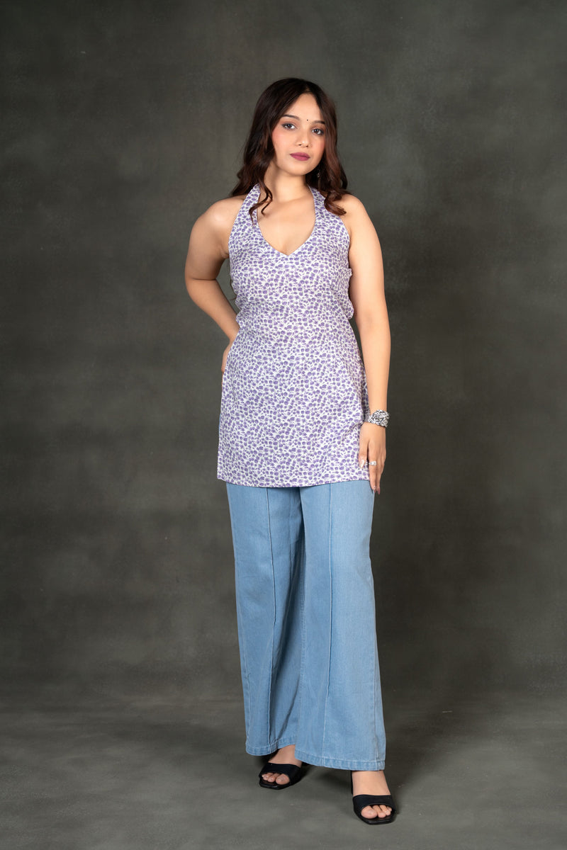 AARSI Ira Lavender Halter Tunic