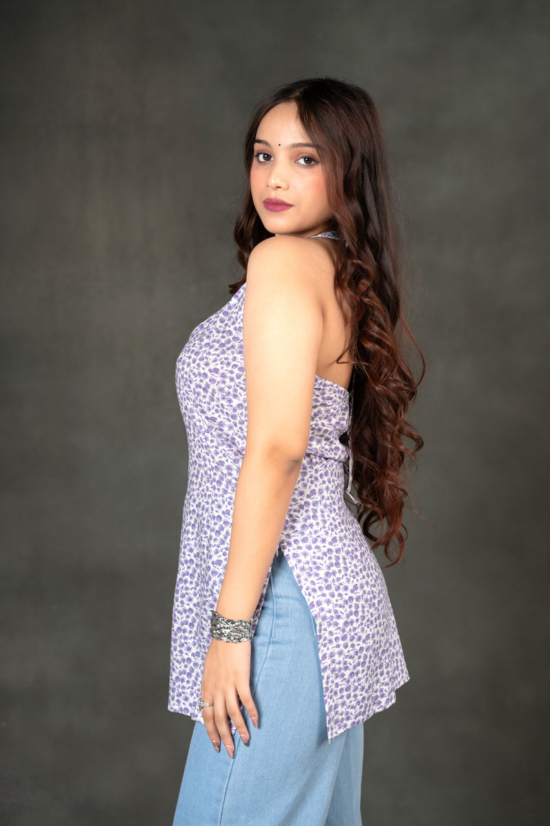 AARSI Ira Lavender Halter Tunic