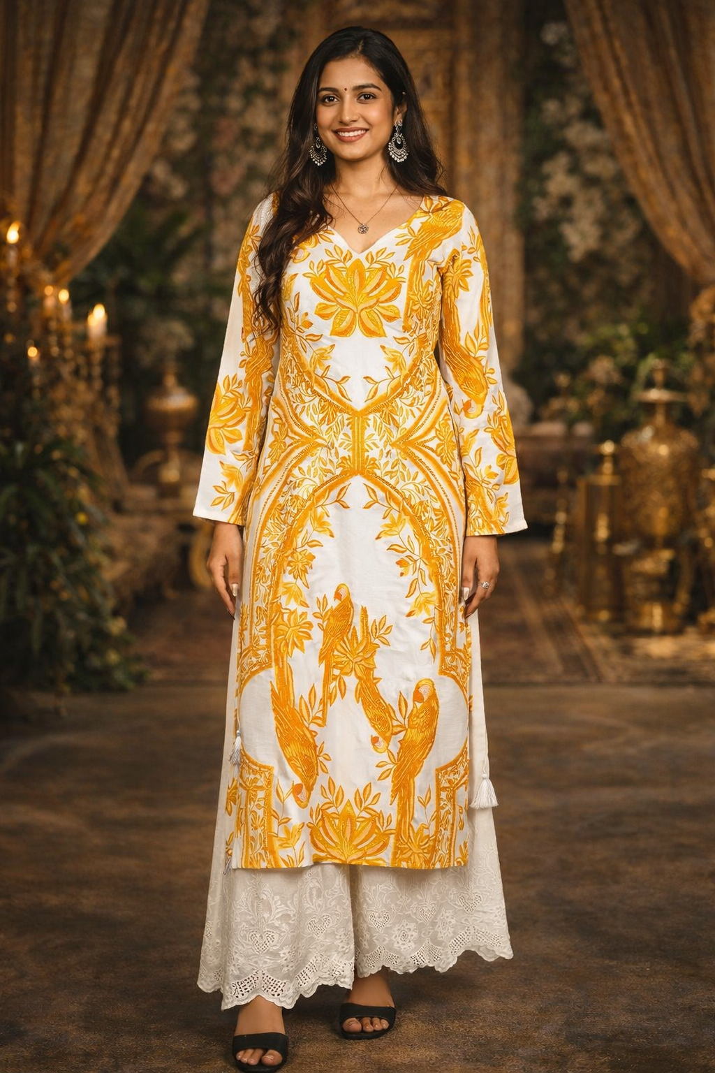 AARSI Elegant Mustard Full Sleeve Kurti