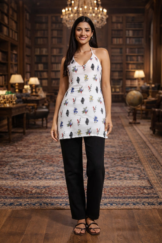 AARSI Noor E Nazakat Halter Kurti