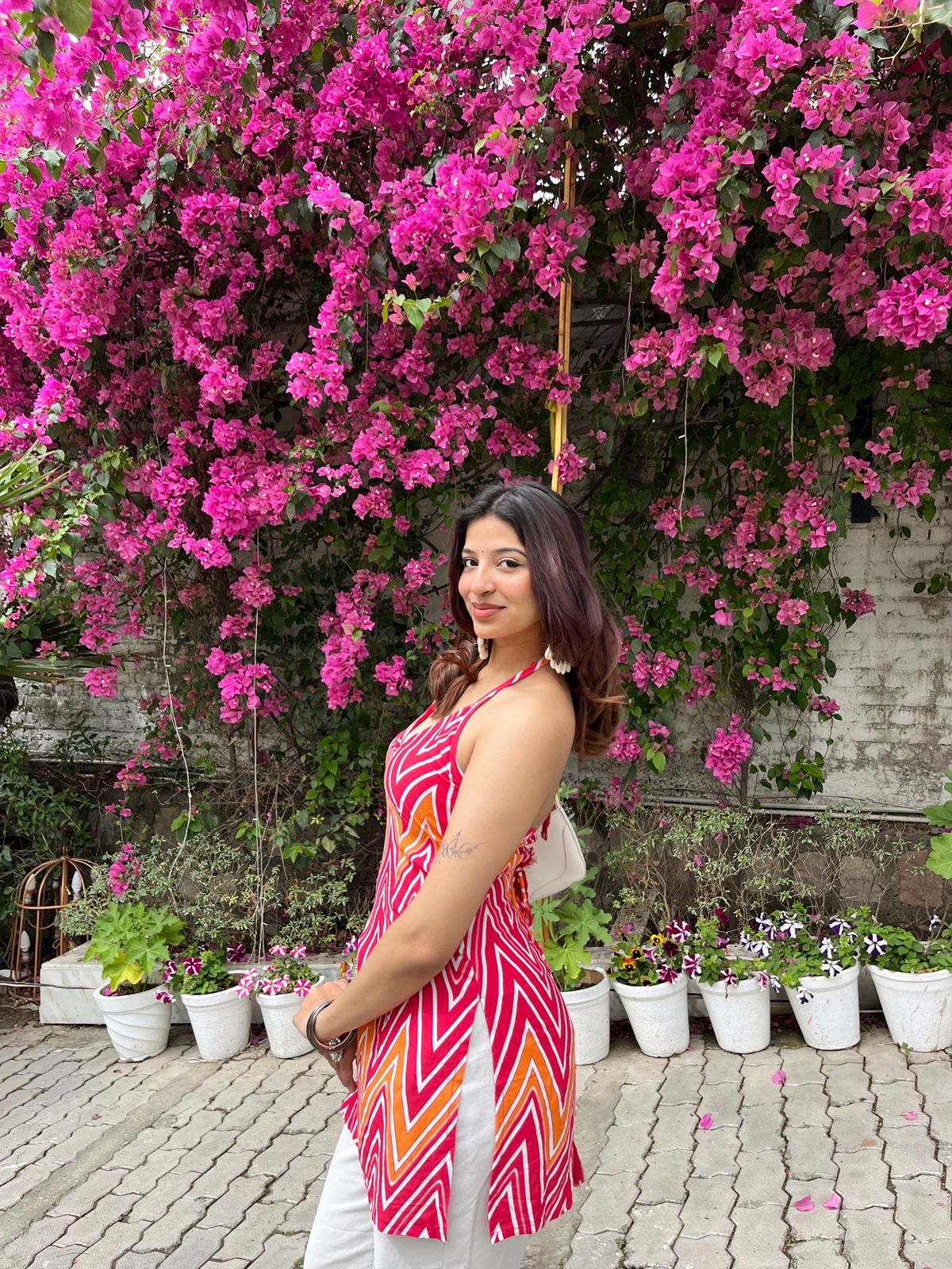 AARSI Siya Chevron Halter Kurti