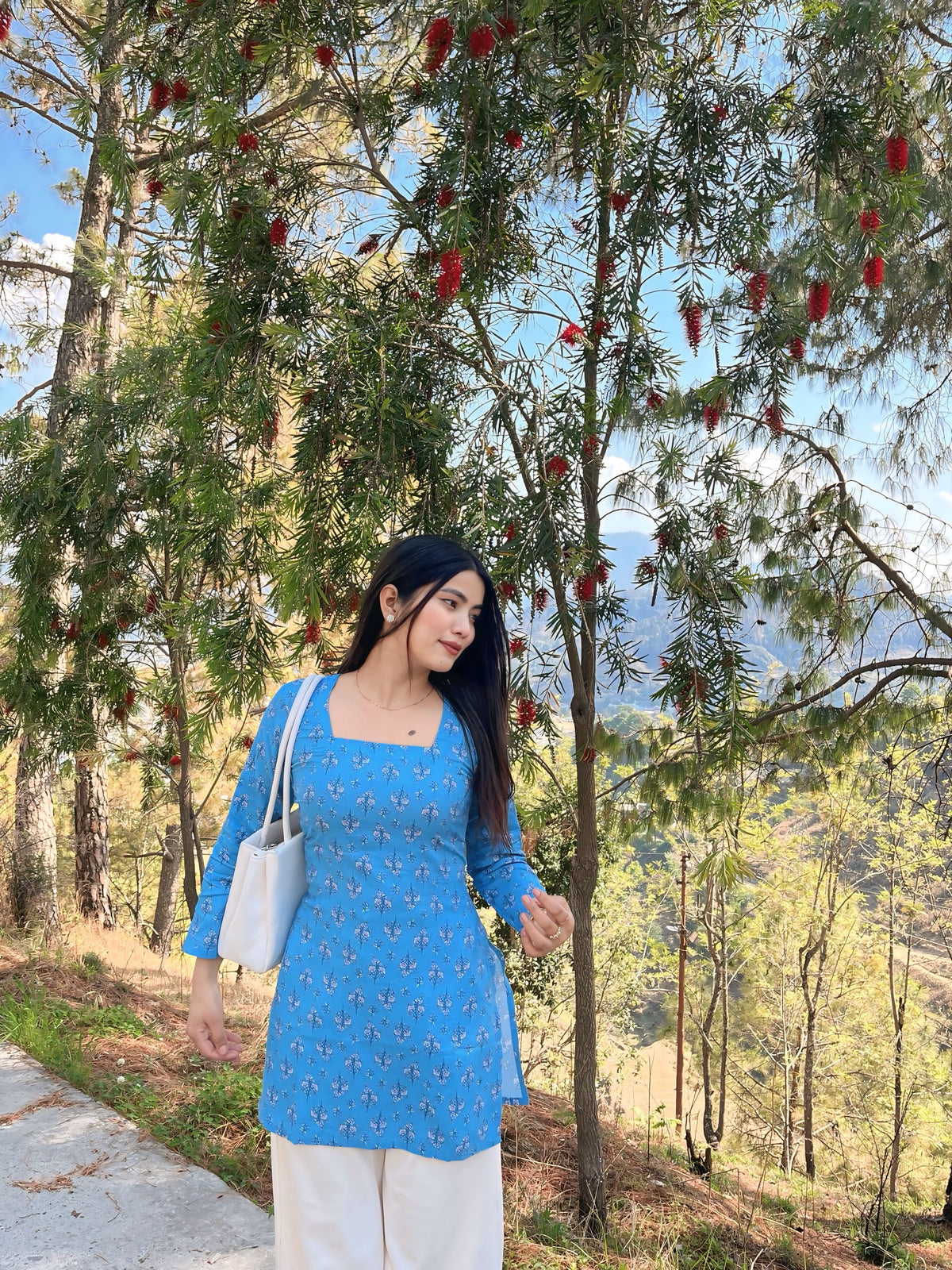 AARSI Neelima blue corset kurti
