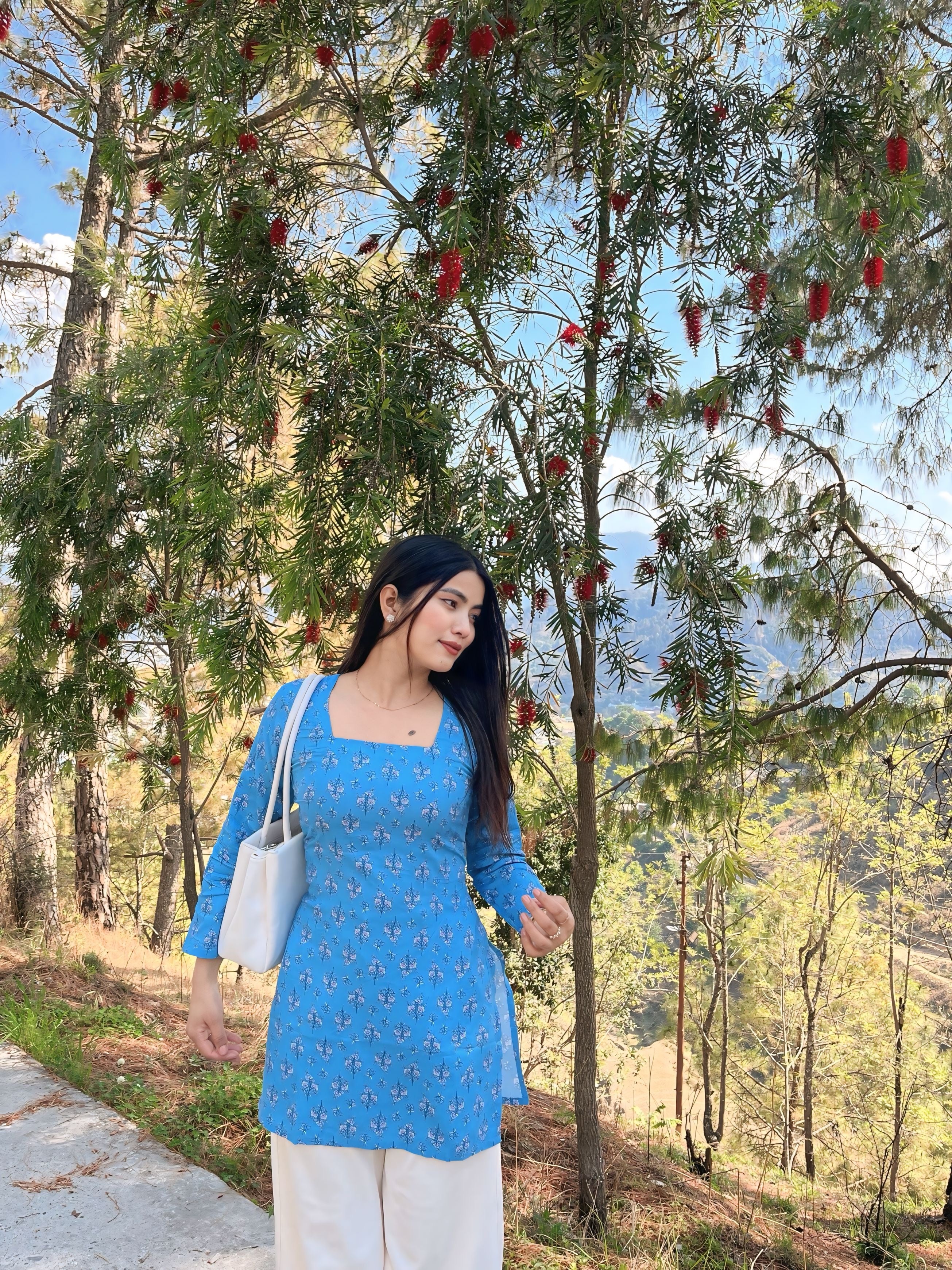 AARSI Neelima blue corset kurti