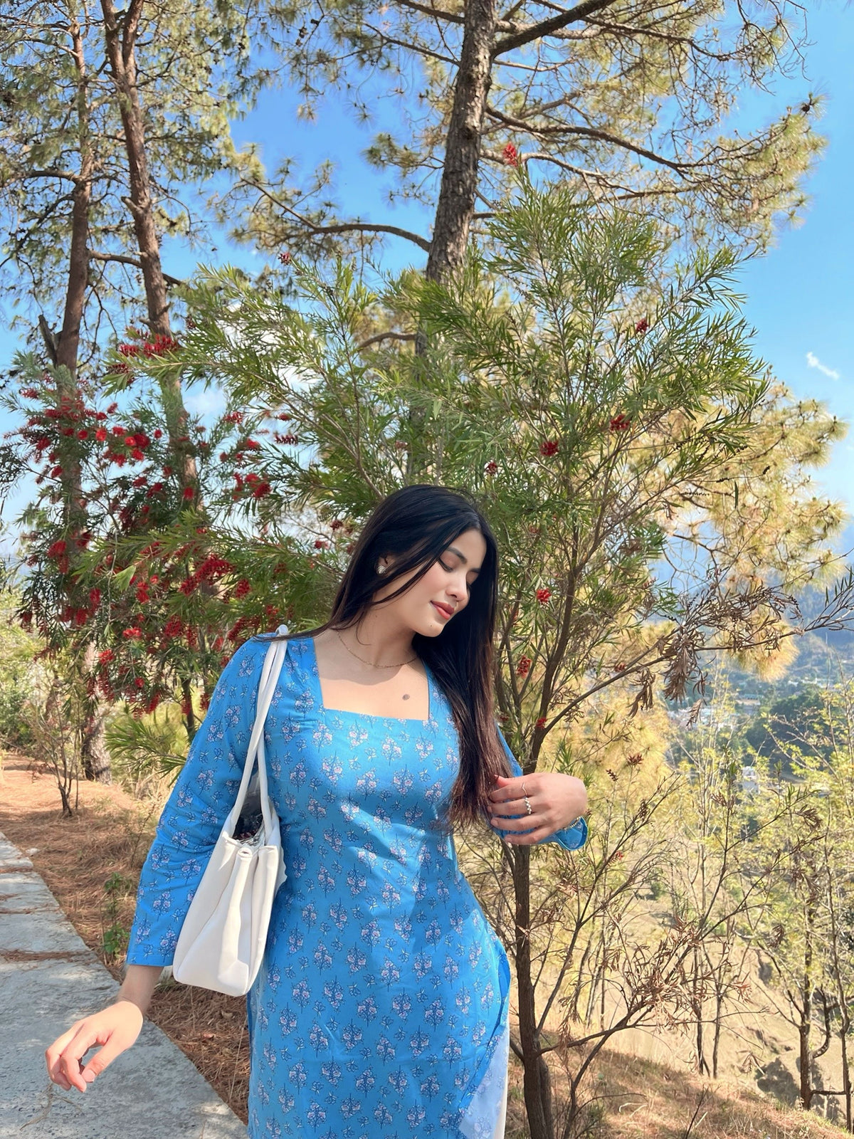 AARSI Neelima blue corset kurti
