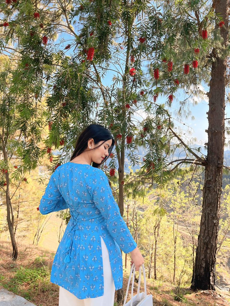 AARSI Neelima blue corset kurti